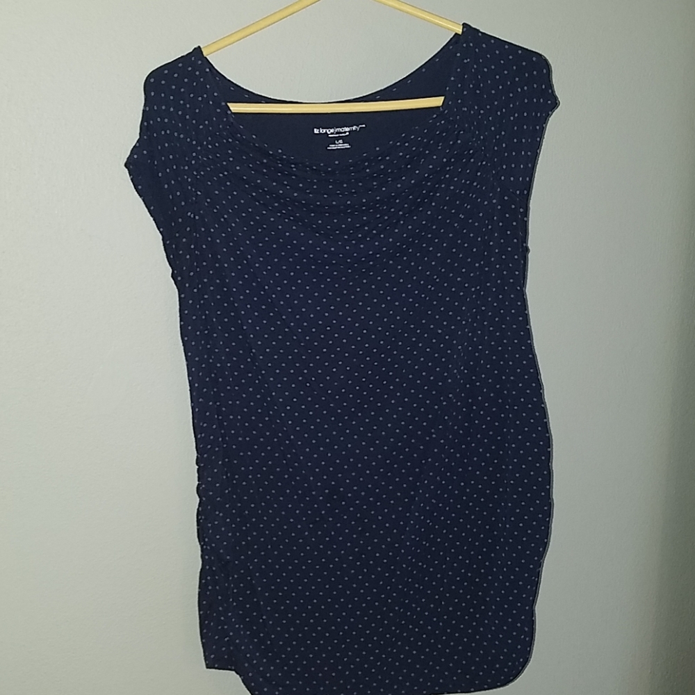 Poka dot maternity shirt